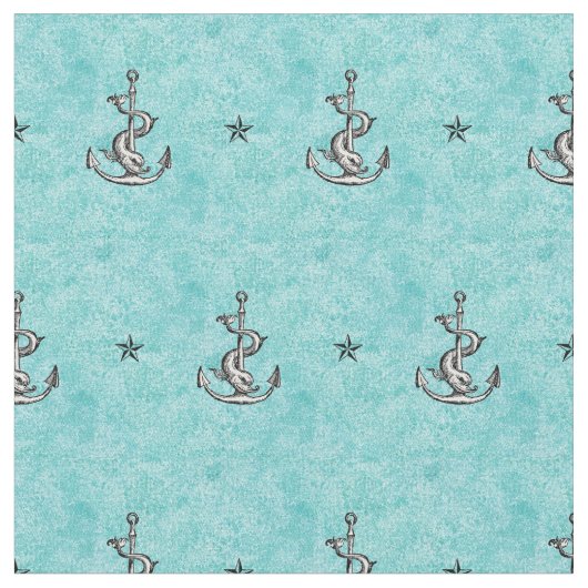 Tissu Ancres et Etoiles Motif - Festina Lente (Fermer)