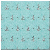 Tissu Ancres et Etoiles Motif - Festina Lente (Échantillon)