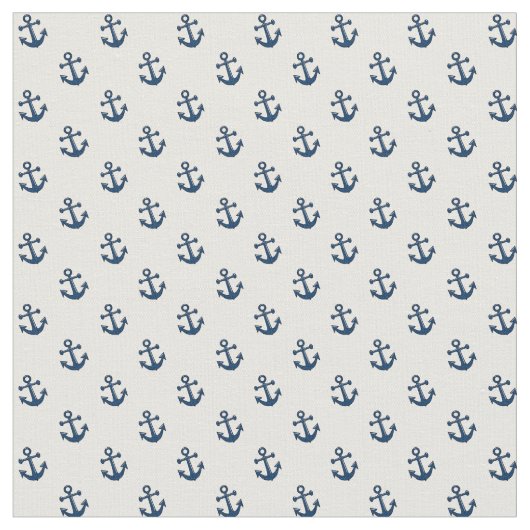 Tissu Ancres nautiques bleues (Fermer)