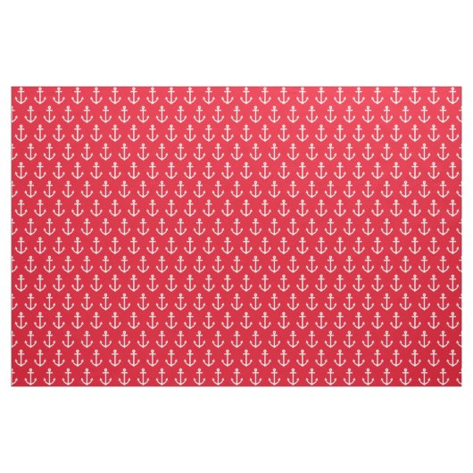 Tissu Ancres rouges nautiques (Yard)