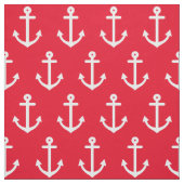 Tissu Ancres rouges nautiques (Échantillon)