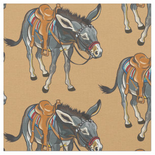 Tissu âne avec selle