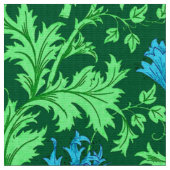 Tissu Anémone de William Morris, vert vert et bleu (Fermer)