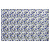 Tissu Anémones blanches sur fond bleu (Fat Quarter)