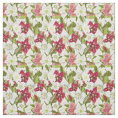 Tissu Anémones de Noël-Hellebores Fleuris (Échantillon)