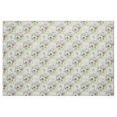 Tissu Anémones rose, blanc et jaune. (Fat Quarter)