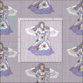 Tissu Ange à fleurs de lilly (Carreau)