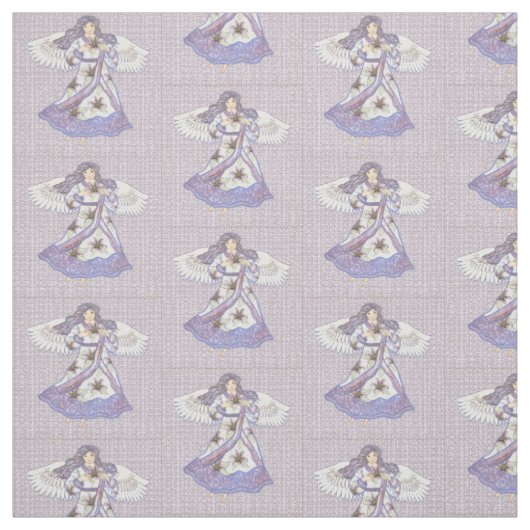 Tissu ange de fleur de lys chrétien (Échantillon)