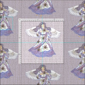Tissu ange de fleur de lys chrétien (Carreau)