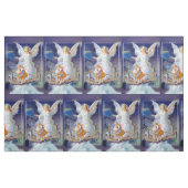 Tissu Ange gardien avec des enfants (Fat Quarter)