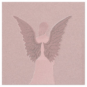 Tissu Ange gardien rose