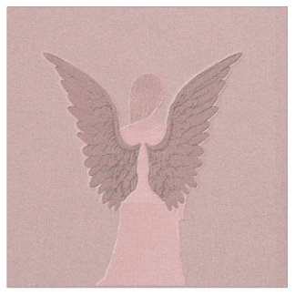 Tissu Ange gardien rose
