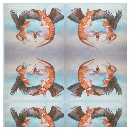 Tissu Angel Chat et Souris Fabricant miroir (Échantillon)