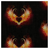 Tissu Angel Fire Heart with Wings (Fermer)