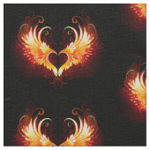 Tissu Angel Fire Heart with Wings (Détail)