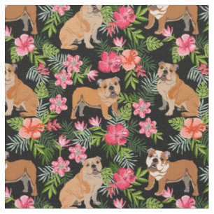 Tissu Anglais Bulldogs d'origine hawaïenne