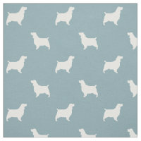 Anglais Springer Spaniel Silhouettes Motif Blue