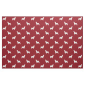 Tissu Anglais Springer Spaniel Silhouettes Motif Rouge (Fat Quarter)