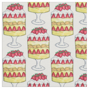Tissu Anglais Trifle Fruit Custsert Cuisine britannique