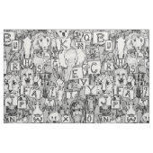 Tissu animal ABC noir blanc (Fat Quarter)