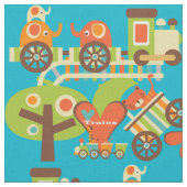 Tissu animal coloré de train (Fermer)