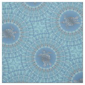 Tissu Animal de tortue bleue argentée (Échantillon)