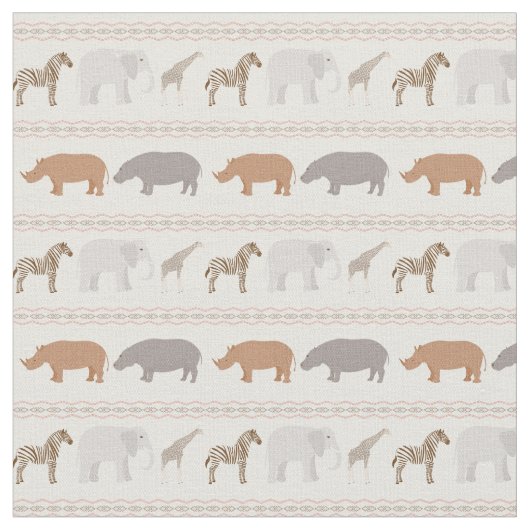 Tissu Animaux africains motif 1 (Fermer)