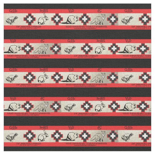 Tissu Animaux cherokee 2 (Fermer)