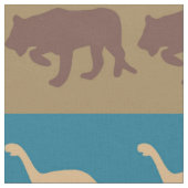 Tissu Animaux colorés rétro Motif #8 (Fermer)