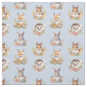 Tissu Animaux de bois sur bleu clair (Échantillon)