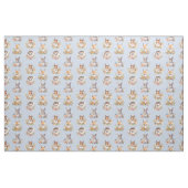 Tissu Animaux de bois sur bleu clair (Fat Quarter)