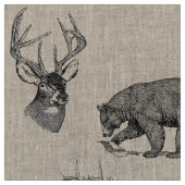 Tissu Animaux de forêt de collection de cabine (Fermer)