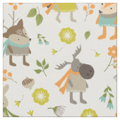 Tissu Animaux folksy branchés (Fermer)