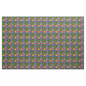 Tissu Anime design doodles faces smiles (Yard)