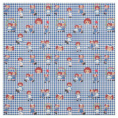 Tissu Ann et Andy sur Dark Blue En vichy (Échantillon)