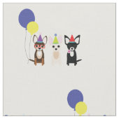 Tissu Anniversaire Chihuahua Fabric (Fermer)