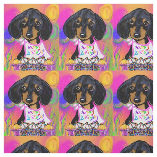 Tissu Anniversaire de Doxie (Échantillon)