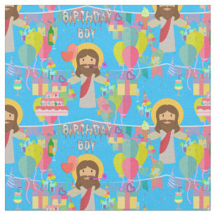 Tissu anniversaire jesus xmas