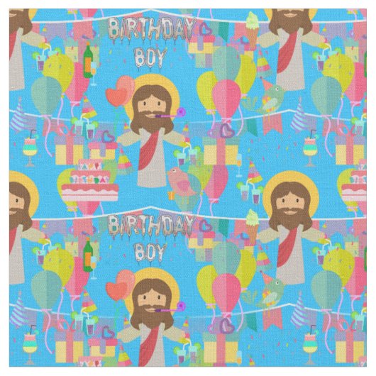 Tissu anniversaire jesus xmas (Fermer)