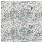 Tissu Antique West End Map Londres (Fermer)