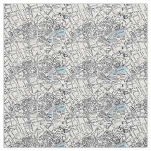 Tissu Antique West End Map Londres
