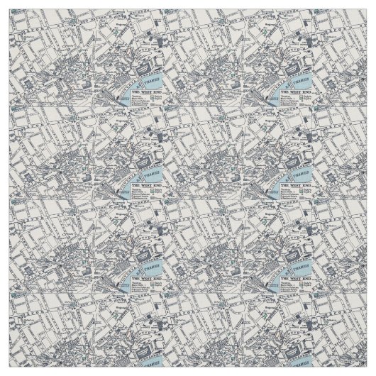 Tissu Antique West End Map Londres (Échantillon)