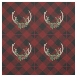 Tissu Antlers Russes Boho Deer Floral de Noël