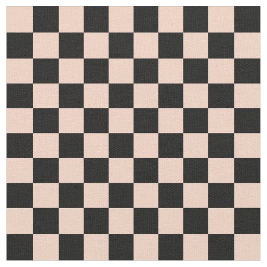 Tissu Apricot & Black Checkerboard (Fermer)