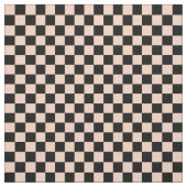 Tissu Apricot & Black Checkerboard (Échantillon)