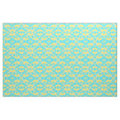 Tissu Aqua Abstrait et Jaune (Yard)