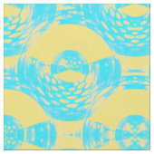 Tissu Aqua Abstrait et Jaune (Fermer)