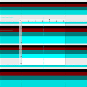 Tissu Aqua, Blanc, Noir, Rouge foncé & Cyan foncé Couleu