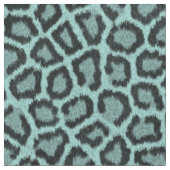 Tissu Aqua du Motif de fourrure Leopard (Fermer)