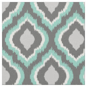 Tissu Aqua et Grey Ikat marocain (Fermer)
